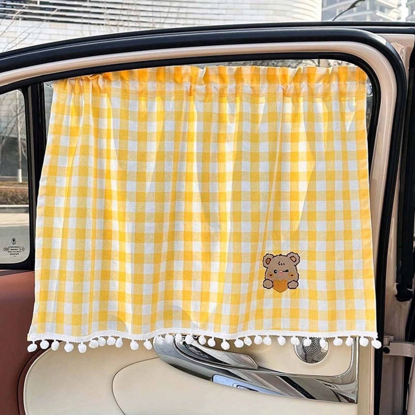 1PC Car Sunshade Curtain Cotton Cartoon Comfortable Car Sunscreen Insulation Shade Curtain Baby Car Window Sunshade Side Cover