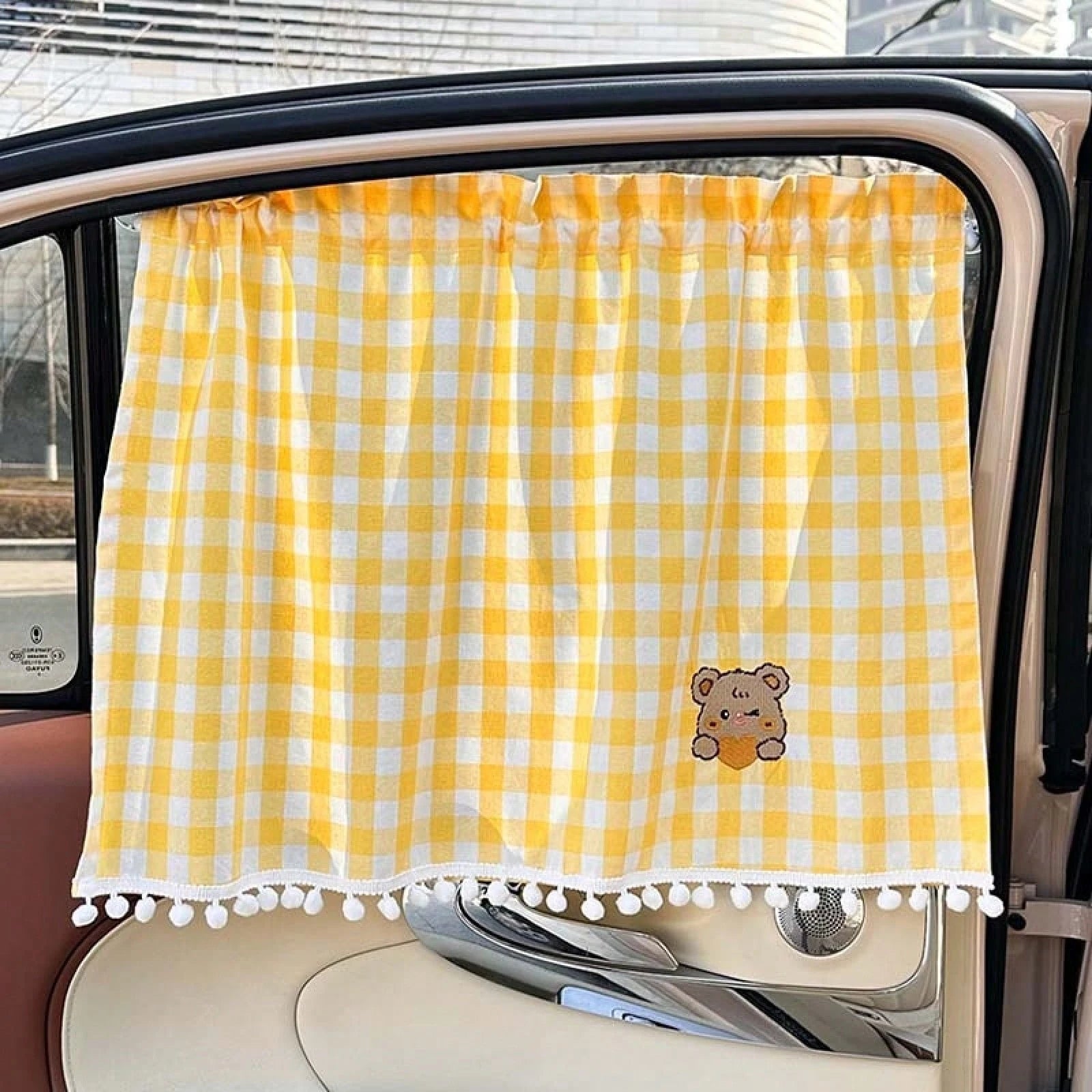 1PC Car Sunshade Curtain Cotton Cartoon Comfortable Car Sunscreen Insulation Shade Curtain Baby Car Window Sunshade Side Cover