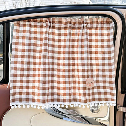 1PC Car Sunshade Curtain Cotton Cartoon Comfortable Car Sunscreen Insulation Shade Curtain Baby Car Window Sunshade Side Cover