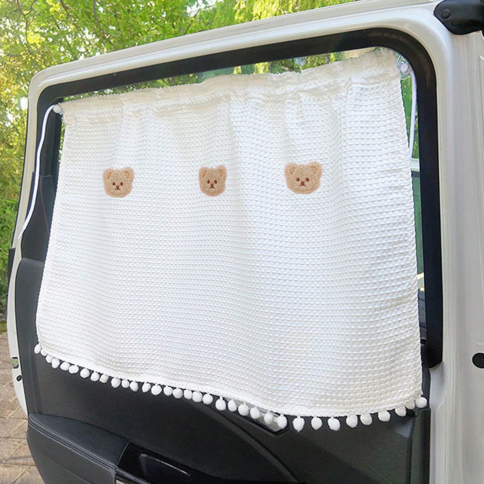1PC Car Sunshade Curtain In A Fresh And Simple Style, Suction Cup Type, For Sun Protection And Heat Insulation Inside The Car, Suitable For Children