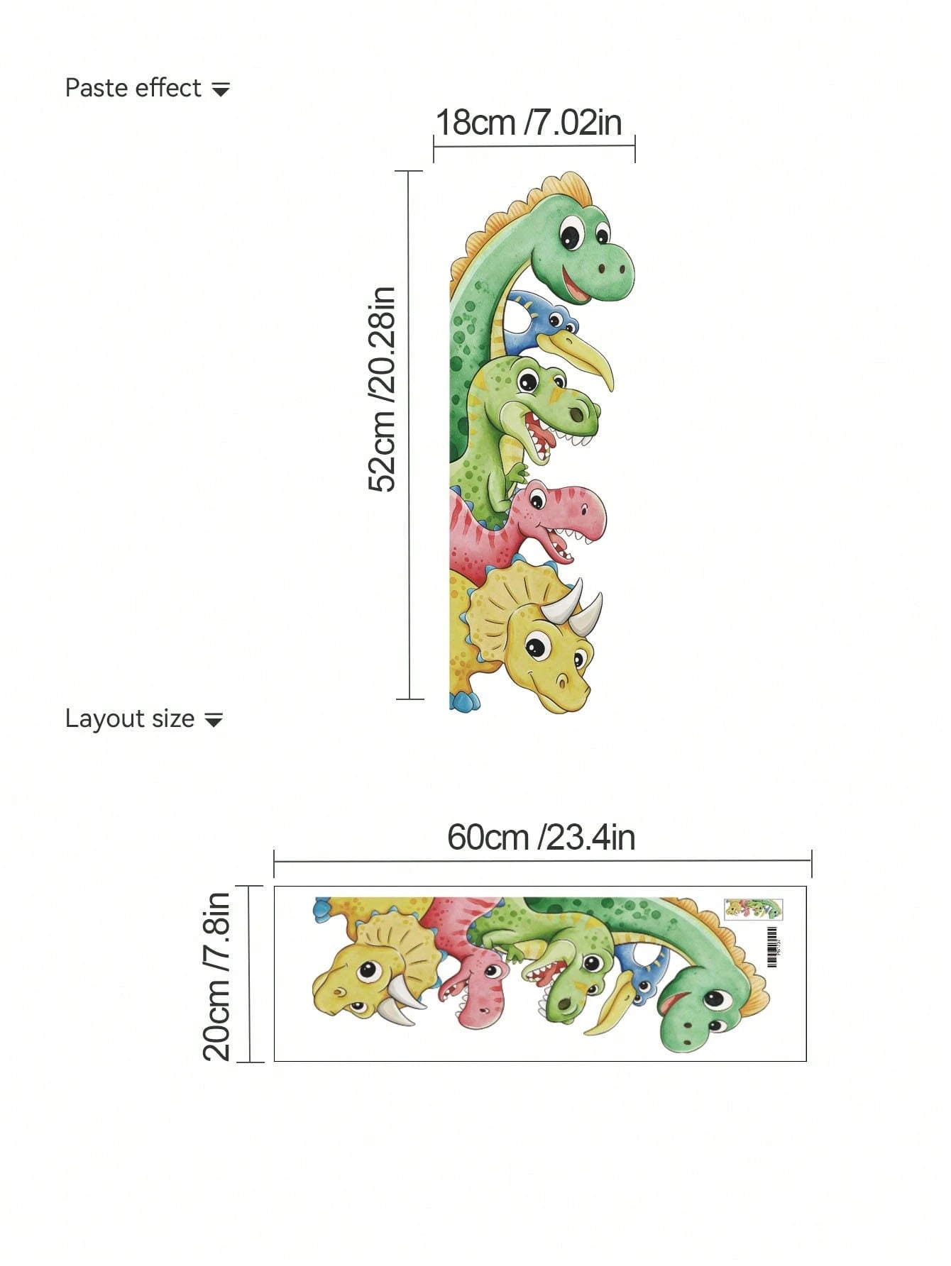 1pc Cartoon Kids Room Wall Sticker, Underwater Turtle, Rabbit And Butterfly On Tree Stump, Dinosaur Stack, Sun Rainbow Cloud, Bathing Crocodile, PVC Self-Adhesive Removable Wall Decal, Suitable For Be