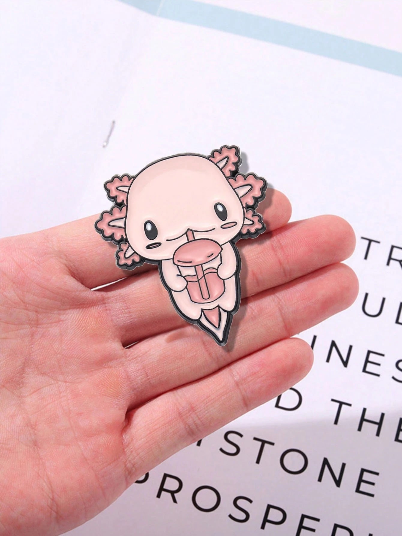 1Pc Charming Cartoon Axolotl Enamel Pin- Perfect Gift For Teachers, Graduates, Or Any Occasion- Fashionable Alloy Design- Suitable For Daily Wear Or Special Events Halloween Dress Accessories Pin F