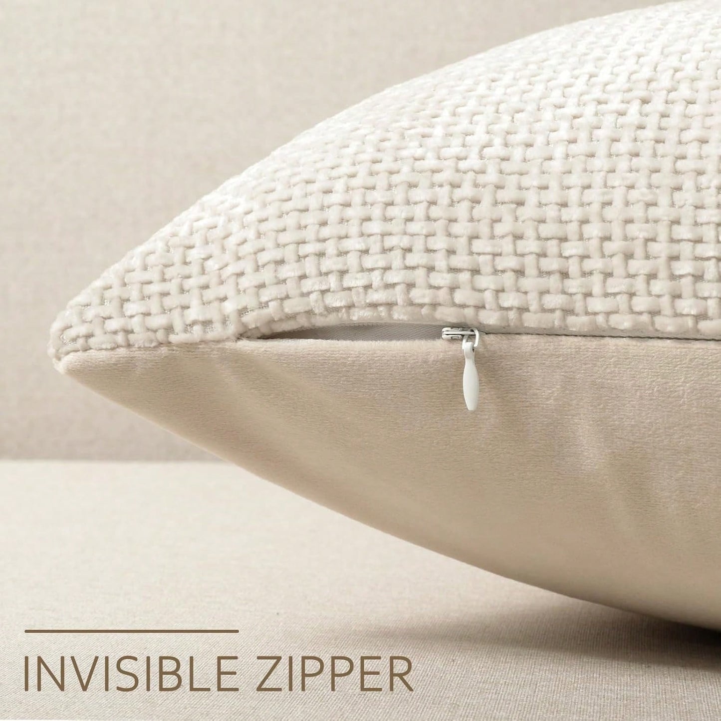 1pc Chenille Decorative Pillow Case, Soft Textured Luxury Throw Pillow Cover For Bed And Living Room Sofa