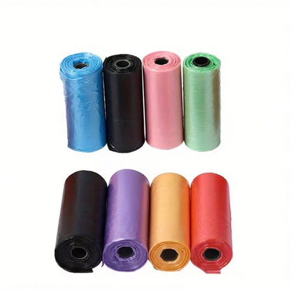 1pc Colorful Bone-Shaped Bag Dispenser, Plastic, With 15 Disposable Bags, Portable Pet Waste Holder, Small Dog Bag Dispenser With Hook For Outdoor Walking And Training (Random Color Trash Bags Inside)
