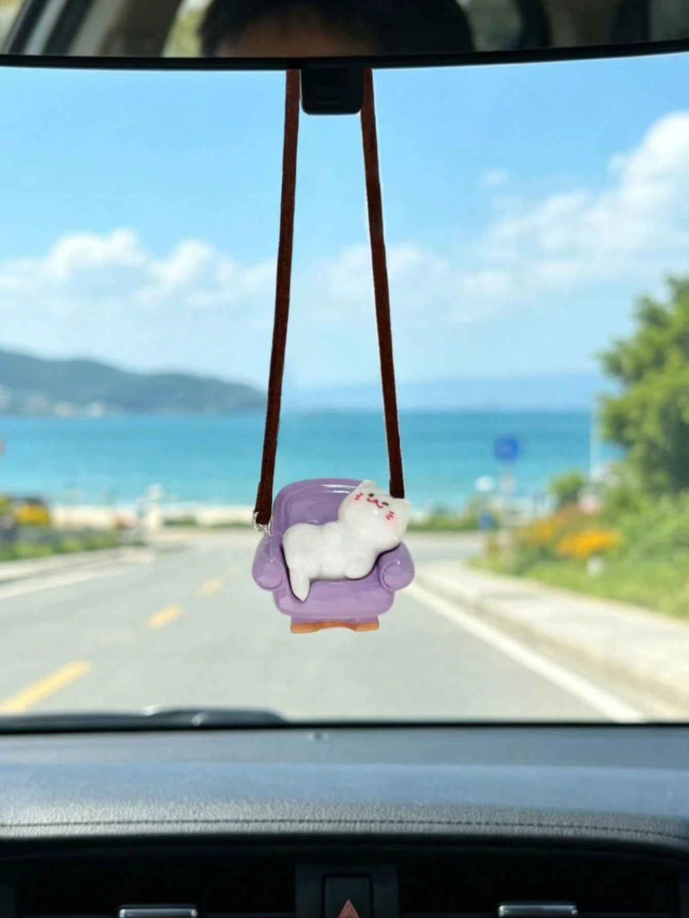 1PC Creative Lazy Cat Sofa Hanging Ornament Decor