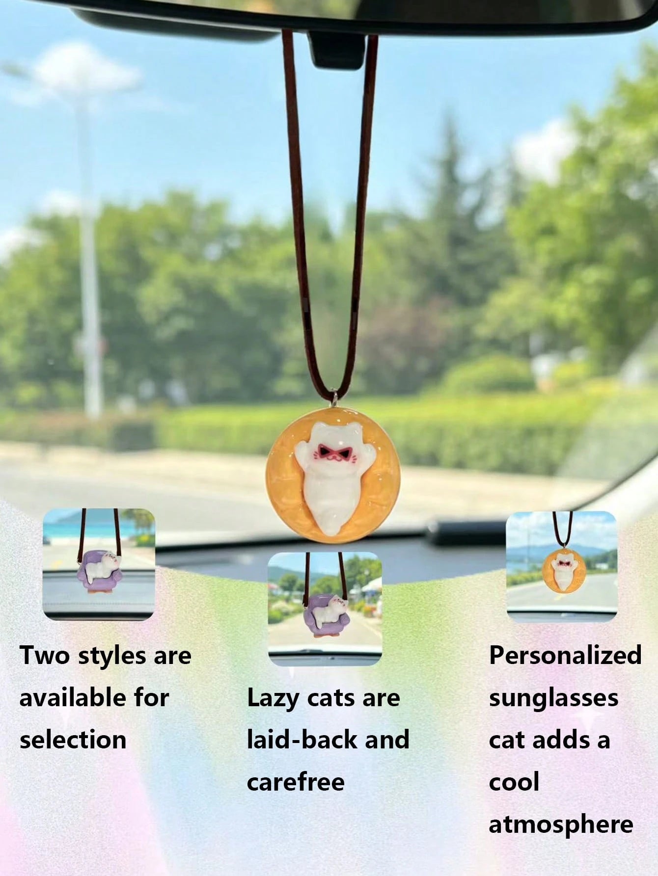1PC Creative Lazy Cat Sofa Hanging Ornament Decor