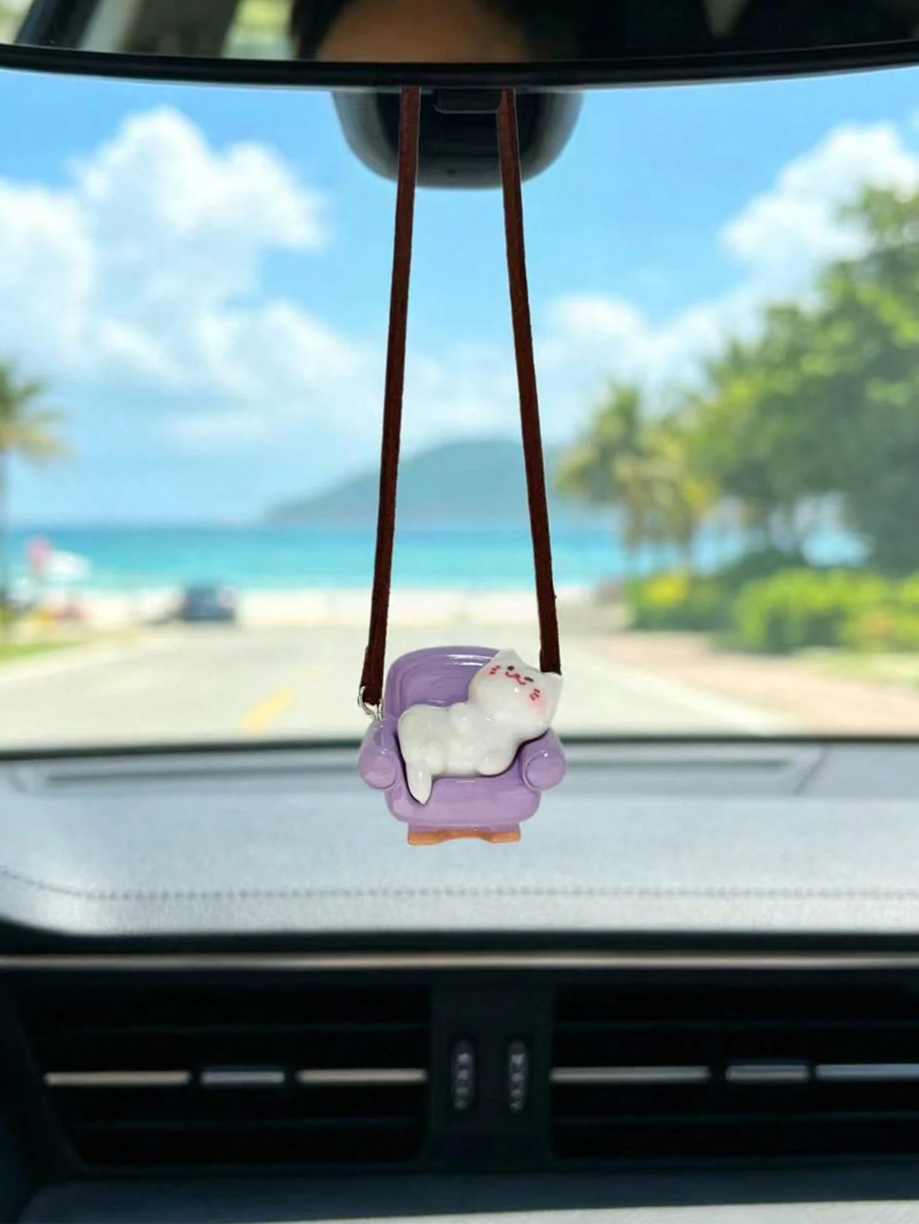 1PC Creative Lazy Cat Sofa Hanging Ornament Decor