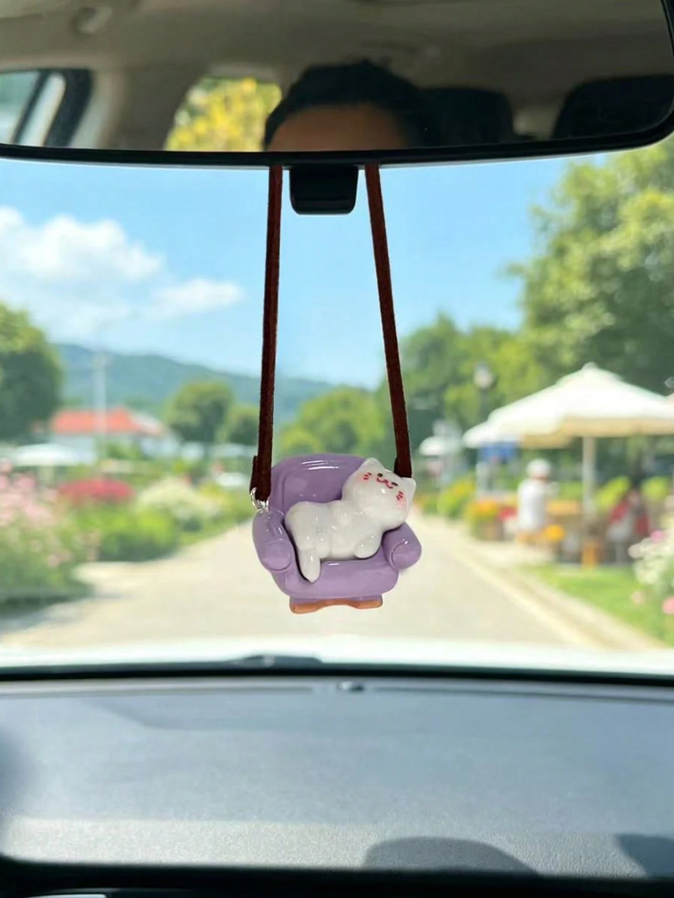 1PC Creative Lazy Cat Sofa Hanging Ornament Decor