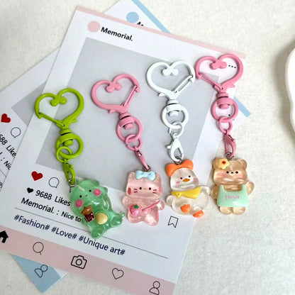 1pc Creative Resin Duck Cat Bear Dinosaur Phone Chain Pendant, Bag Charm