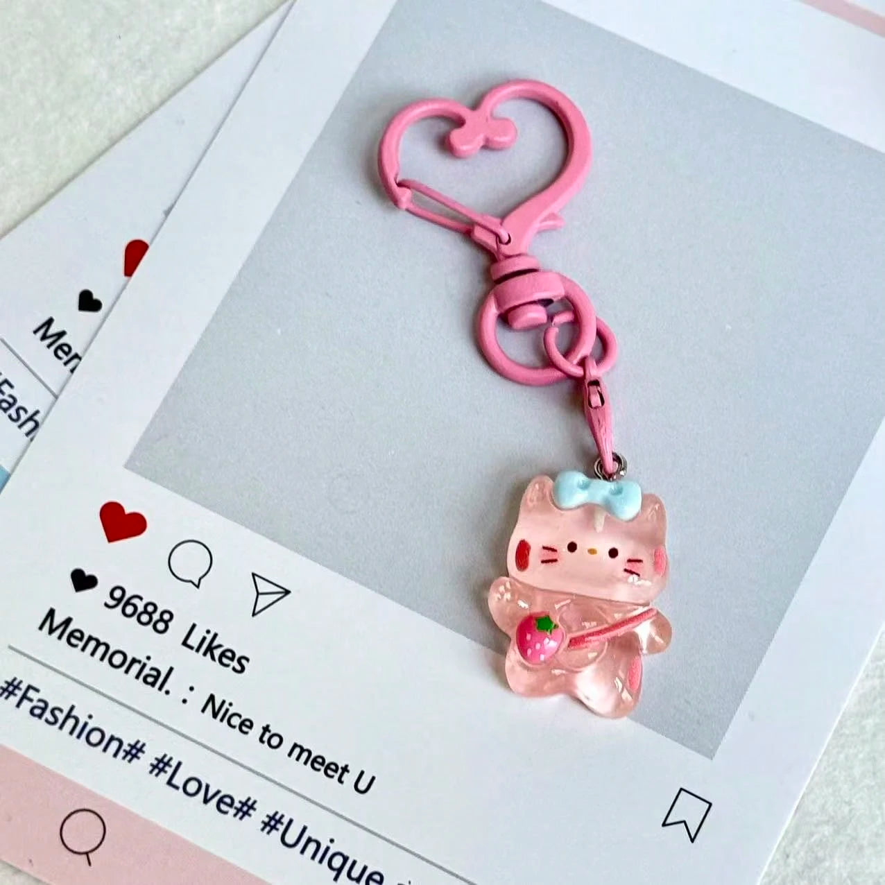 1pc Creative Resin Duck Cat Bear Dinosaur Phone Chain Pendant, Bag Charm