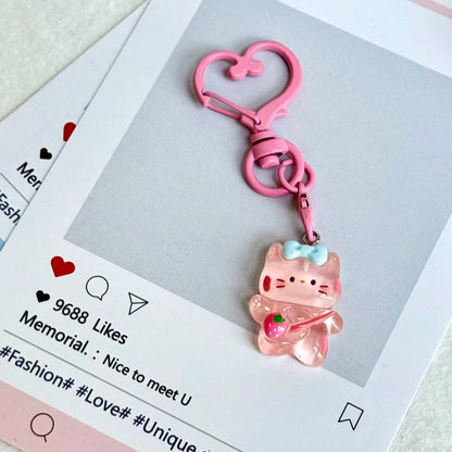 1pc Creative Resin Duck Cat Bear Dinosaur Phone Chain Pendant, Bag Charm