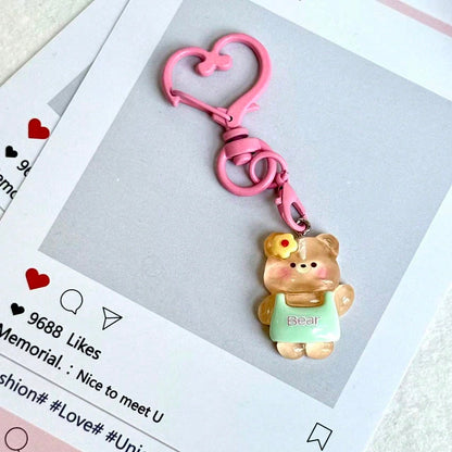 1pc Creative Resin Duck Cat Bear Dinosaur Phone Chain Pendant, Bag Charm