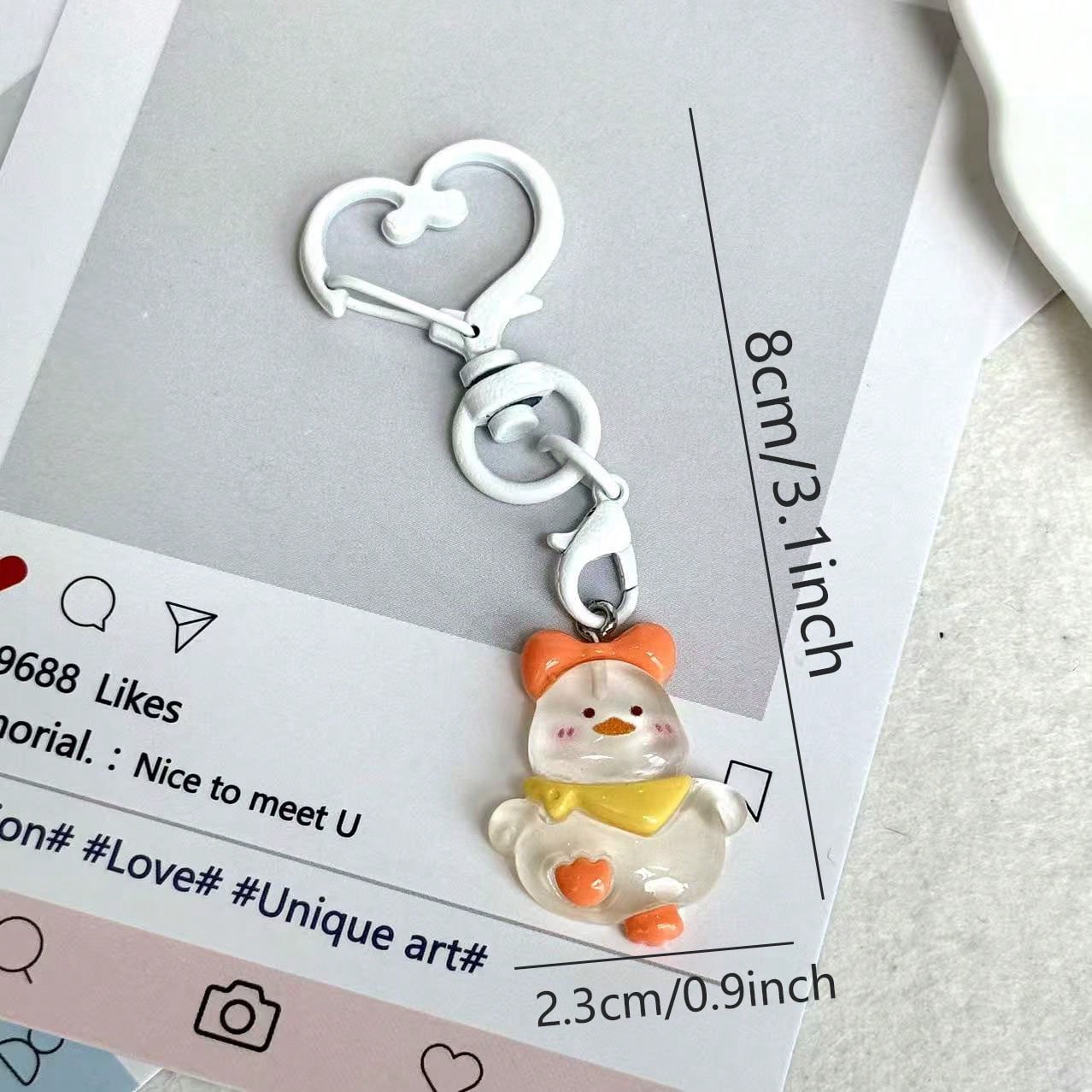 1pc Creative Resin Duck Cat Bear Dinosaur Phone Chain Pendant, Bag Charm