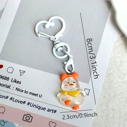 1pc Creative Resin Duck Cat Bear Dinosaur Phone Chain Pendant, Bag Charm