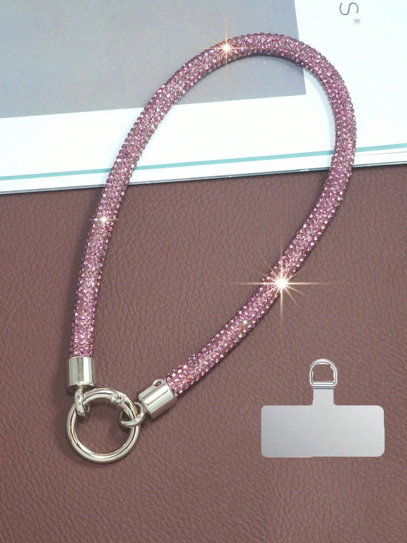 1pc Crystal Beaded Phone Charm, Wristlet, Bracelet, Keychain, Earphone Case Accessory (Rhinestone Shedding Is Normal Phenomenon)