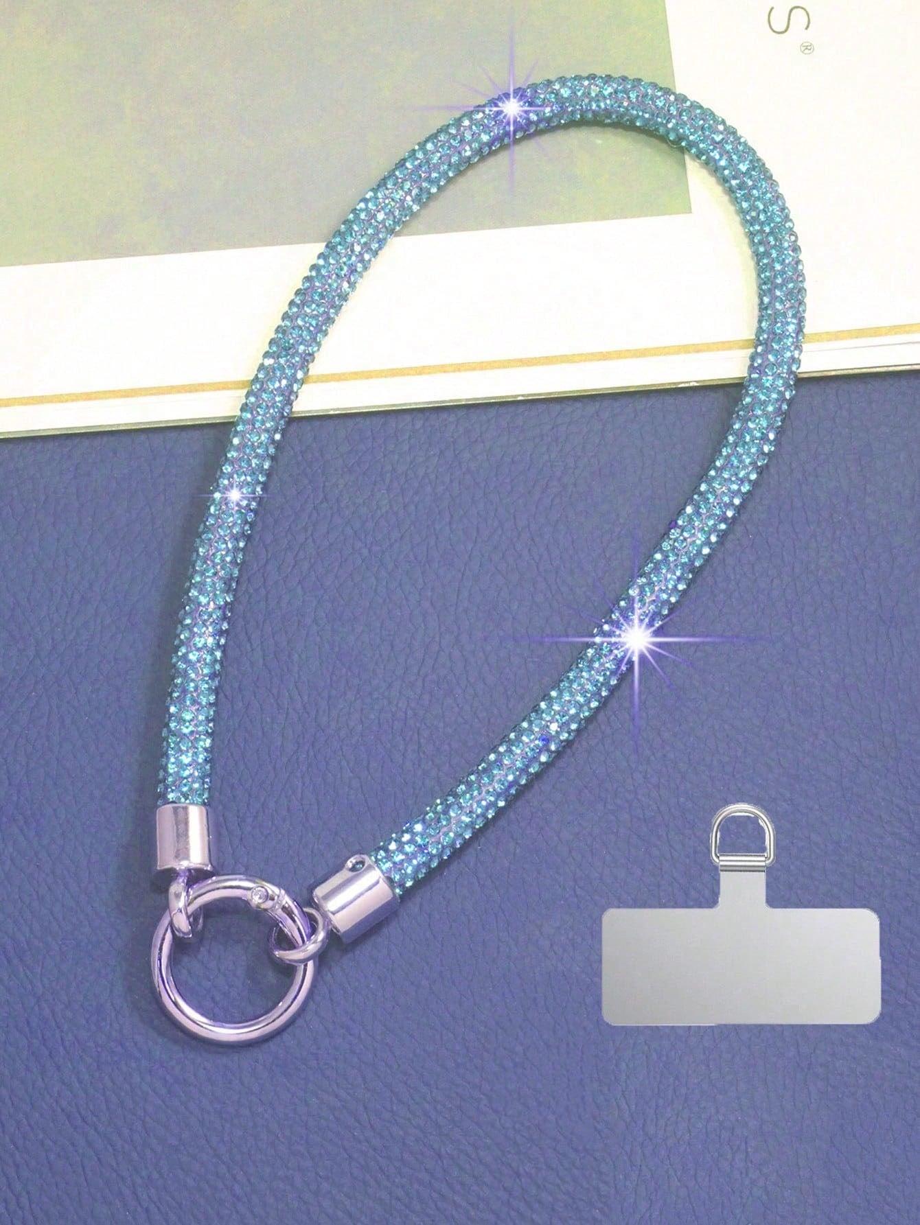 1pc Crystal Beaded Phone Charm, Wristlet, Bracelet, Keychain, Earphone Case Accessory (Rhinestone Shedding Is Normal Phenomenon)