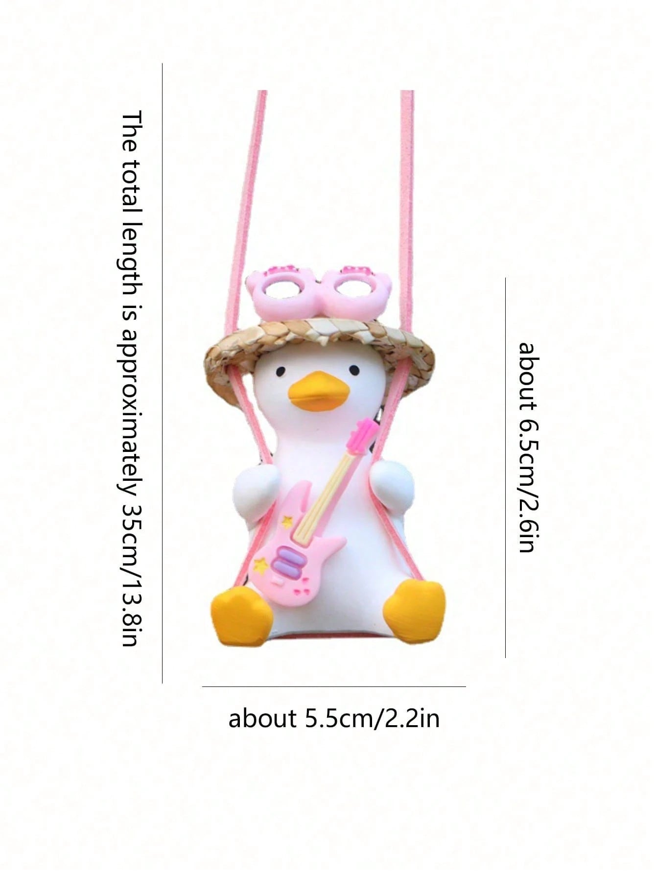 1pc Cute Car Hanging Ornament- Cool Swinging Duck Car Accessory, Suitable For Teen Car Accessories
