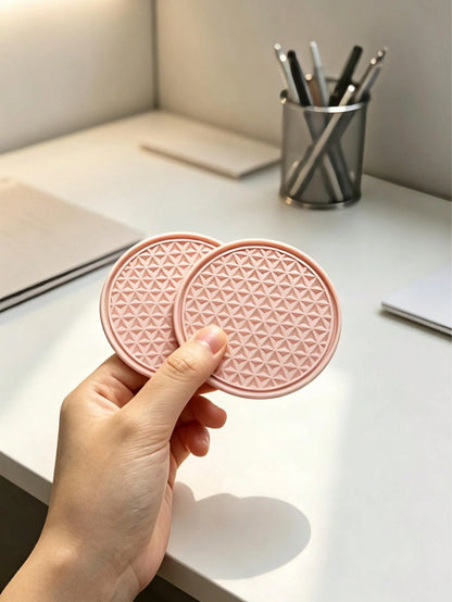 1pc Cute Heat-Resistant Coaster, Car Interior Insulation Pad, Car Center Console Cup Holder Decor, Suitable For Any Occasion, Perfect For Valentine's Day, Labor Day, Easter And Various Holiday Celebra
