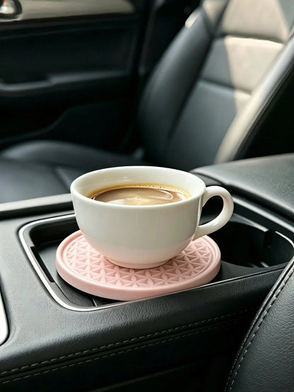 1pc Cute Heat-Resistant Coaster, Car Interior Insulation Pad, Car Center Console Cup Holder Decor, Suitable For Any Occasion, Perfect For Valentine's Day, Labor Day, Easter And Various Holiday Celebra