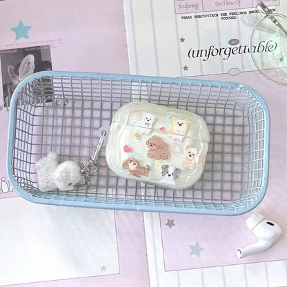 1pc Cute Pet Dog Suitable AirPods4/3 Protective Case Pro2 Wireless Bluetooth 1/2 Generation Headphone Case Pendant