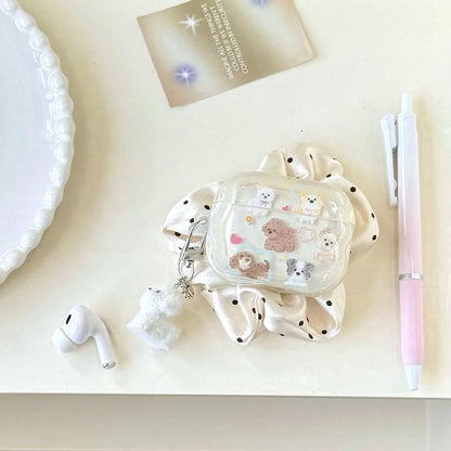1pc Cute Pet Dog Suitable AirPods4/3 Protective Case Pro2 Wireless Bluetooth 1/2 Generation Headphone Case Pendant