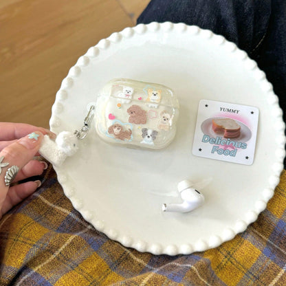 1pc Cute Pet Dog Suitable AirPods4/3 Protective Case Pro2 Wireless Bluetooth 1/2 Generation Headphone Case Pendant