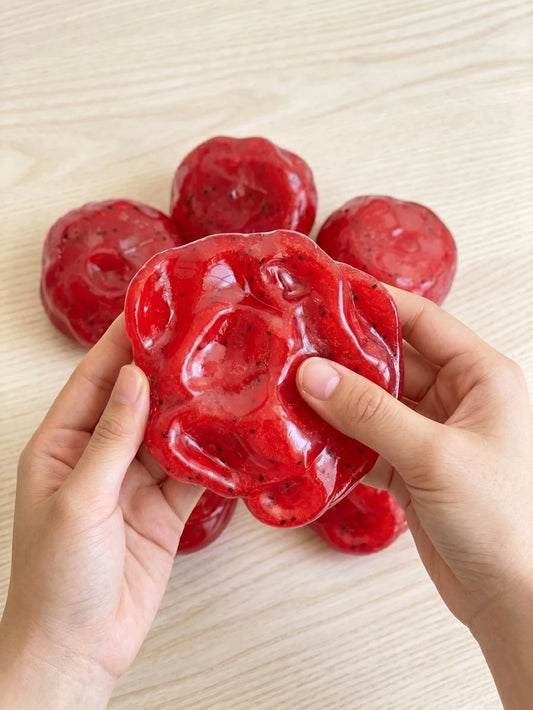 1pc Cute Watermelon Ice Cream Squishy Toy, Japanese Style Red Fruit Crunchy Sensory Stress Relief Toy, Soft Squeeze Toy For Anxiety Relief, Suitable For ADHD And Autism, Birthday Christmas Easter Part