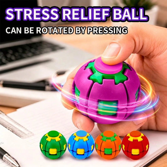 1pc DIY Creative Educational Stress Relief Toy Fingertip Spinning Ball, Portable Finger Spinner Assembly Version, DIY Assembly Required, Hands-On Ability Training, Press And Spin Fidget Toy, Stress Re