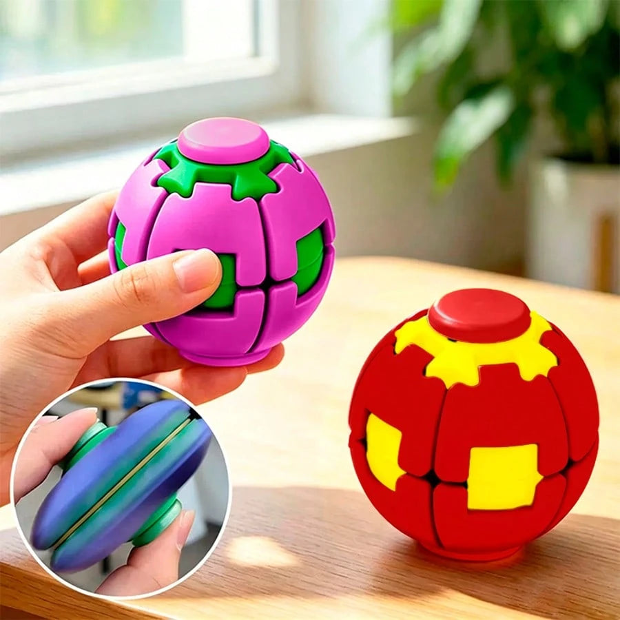 1pc DIY Creative Educational Stress Relief Toy Fingertip Spinning Ball, Portable Finger Spinner Assembly Version, DIY Assembly Required, Hands-On Ability Training, Press And Spin Fidget Toy, Stress Re
