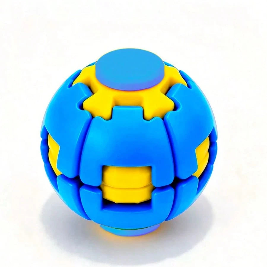 1pc DIY Creative Educational Stress Relief Toy Fingertip Spinning Ball, Portable Finger Spinner Assembly Version, DIY Assembly Required, Hands-On Ability Training, Press And Spin Fidget Toy, Stress Re