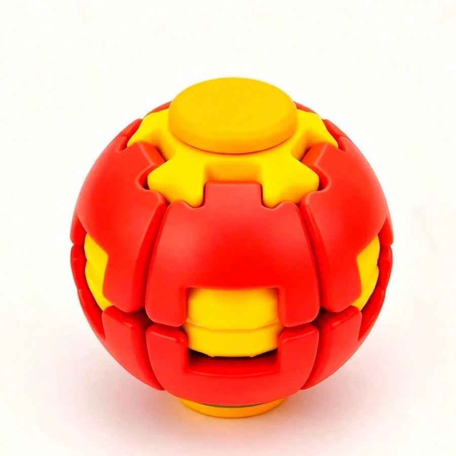 1pc DIY Creative Educational Stress Relief Toy Fingertip Spinning Ball, Portable Finger Spinner Assembly Version, DIY Assembly Required, Hands-On Ability Training, Press And Spin Fidget Toy, Stress Re