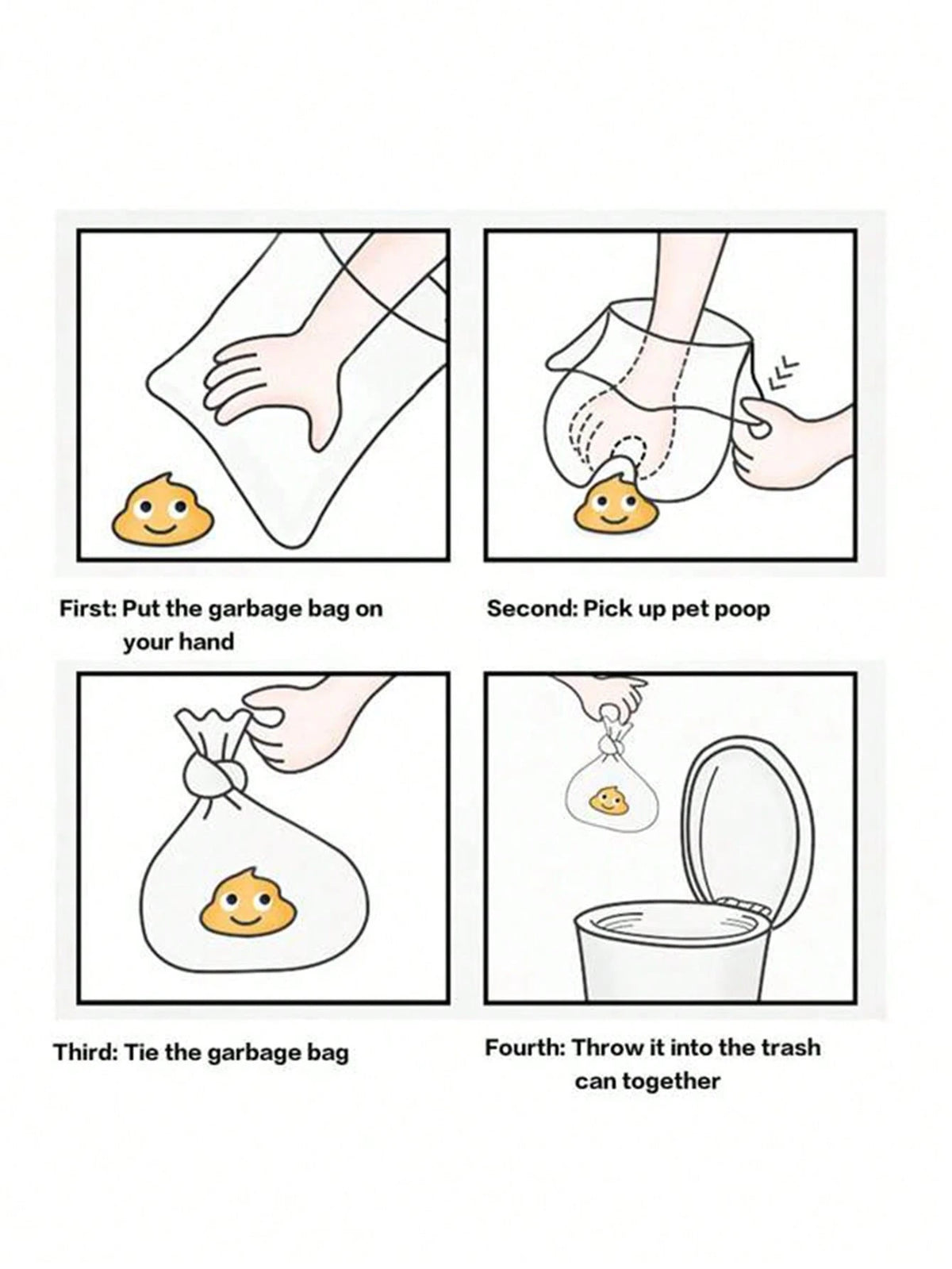 1pc Dog Waste Pick-Up Tool With Bone Design + 2 Rolls/30pcs Disposable Solid Color Poop Bags, Convenient For Carrying And Cleaning Pet Waste Outdoors (Bag Size: 30x22cm)