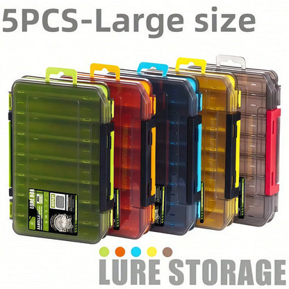 1PC Double-Sided Fishing Tackle Box, Lure Storage Box With 14 Compartments- Waterproof Durable PP Material, Perfect For Storing Baits, Hooks And Accessories- All Season Use| Divided Storage| Secur