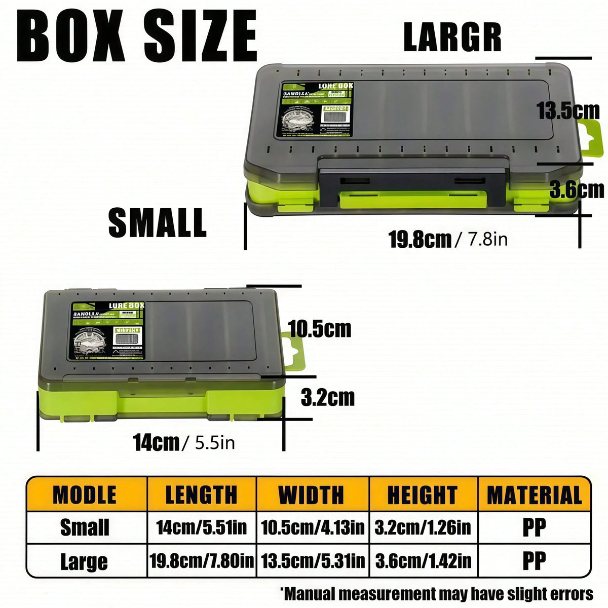 1PC Double-Sided Fishing Tackle Box, Lure Storage Box With 14 Compartments- Waterproof Durable PP Material, Perfect For Storing Baits, Hooks And Accessories- All Season Use| Divided Storage| Secur
