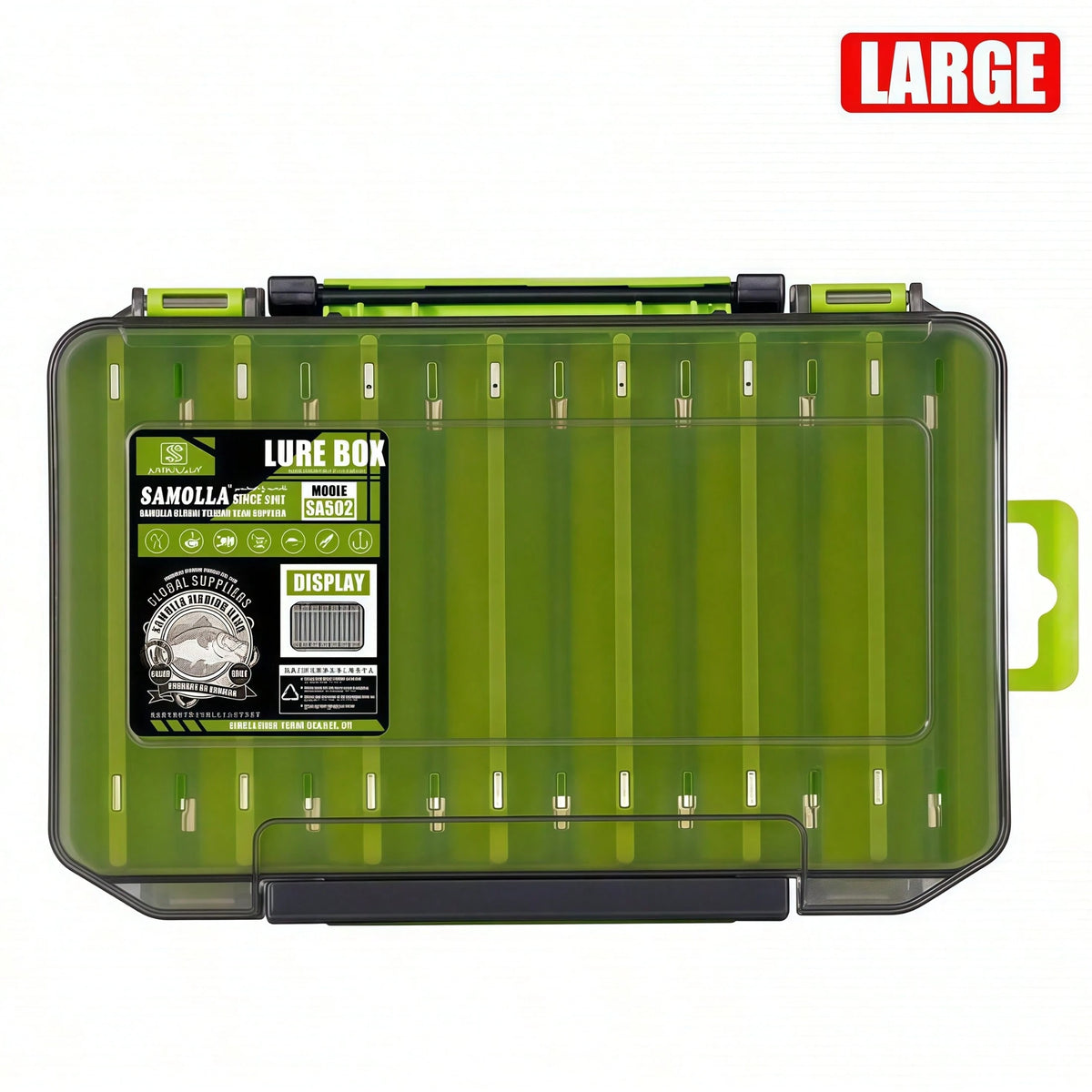 1PC Double-Sided Fishing Tackle Box, Lure Storage Box With 14 Compartments- Waterproof Durable PP Material, Perfect For Storing Baits, Hooks And Accessories- All Season Use| Divided Storage| Secur