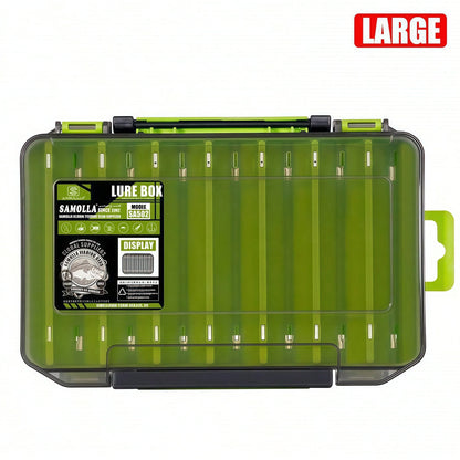 1PC Double-Sided Fishing Tackle Box, Lure Storage Box With 14 Compartments- Waterproof Durable PP Material, Perfect For Storing Baits, Hooks And Accessories- All Season Use| Divided Storage| Secur