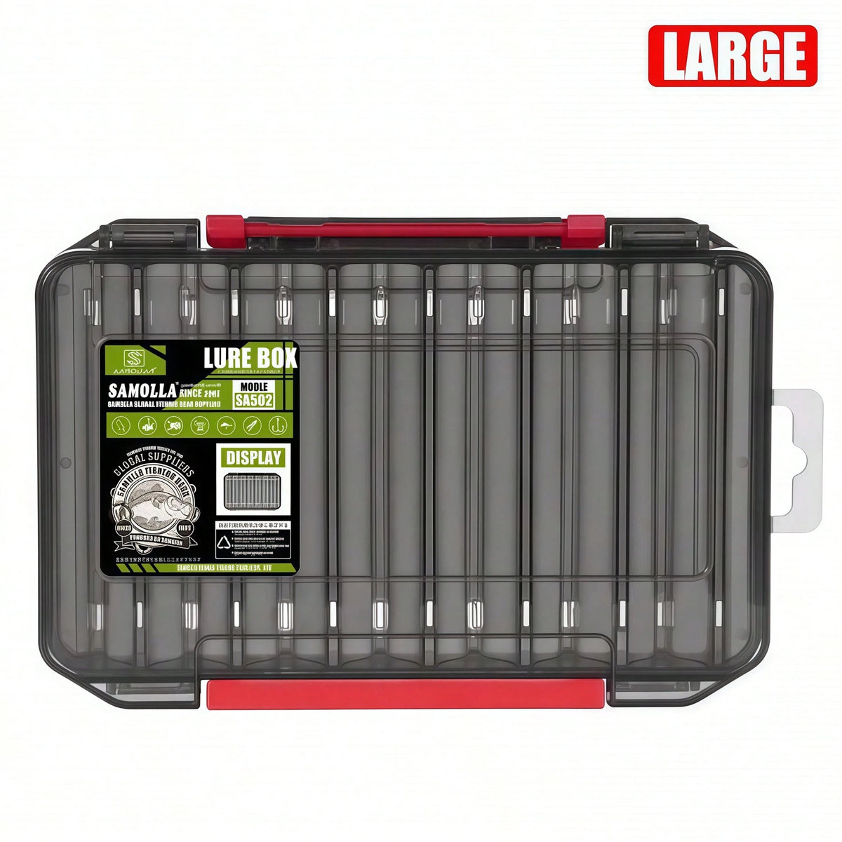 1PC Double-Sided Fishing Tackle Box, Lure Storage Box With 14 Compartments- Waterproof Durable PP Material, Perfect For Storing Baits, Hooks And Accessories- All Season Use| Divided Storage| Secur
