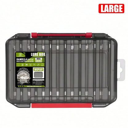 1PC Double-Sided Fishing Tackle Box, Lure Storage Box With 14 Compartments- Waterproof Durable PP Material, Perfect For Storing Baits, Hooks And Accessories- All Season Use| Divided Storage| Secur