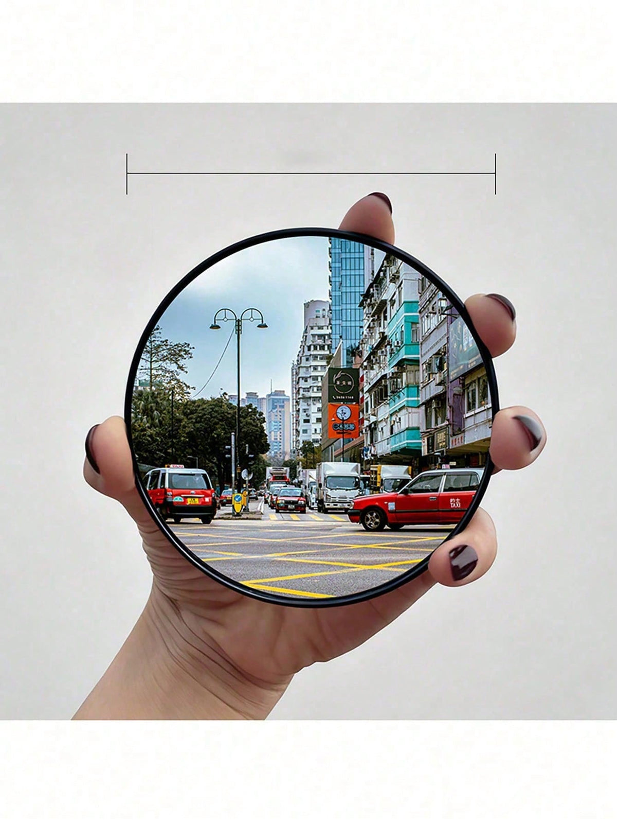 1pc Elegant Black Art Deco Style Round Convex Mirror- Full Length Plastic Wall Mirror For Living Room And Bedroom, No Power Required (Please Check Size Information Before Purchase). Perfect For Tryin