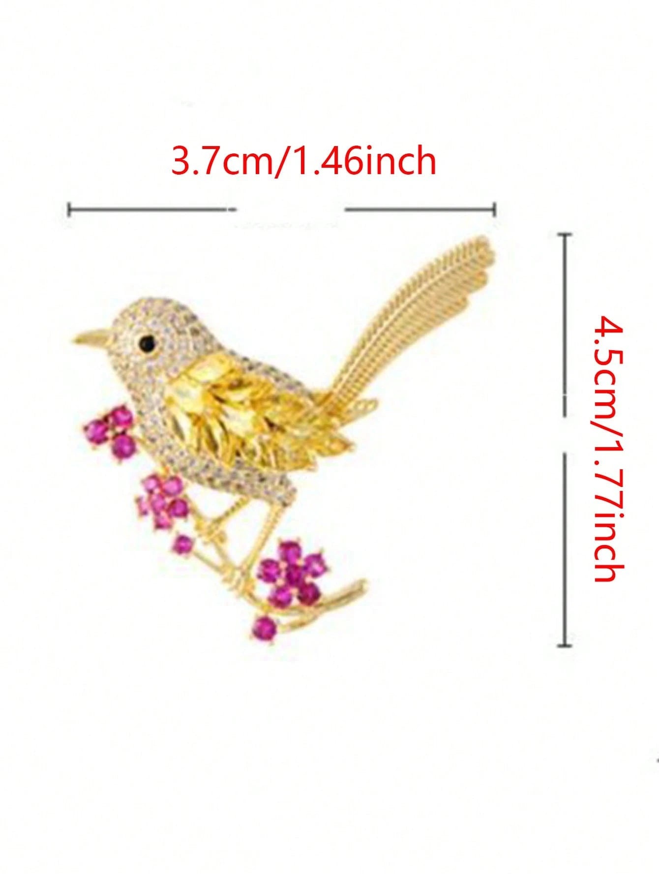 1pc Elegant Luxury Crystal Magpie Bird Brooch, Exquisite Fashion Clothing Pin Accessory- Perfect Gift Dress Accessories Pin For Clothes Bag Charm School Office Accessories Shirts Jacket Jewelry Chris