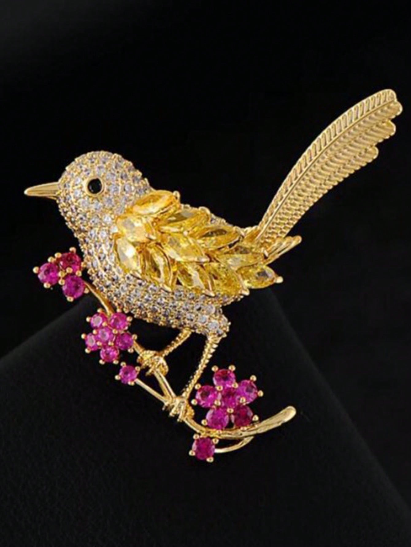 1pc Elegant Luxury Crystal Magpie Bird Brooch, Exquisite Fashion Clothing Pin Accessory- Perfect Gift Dress Accessories Pin For Clothes Bag Charm School Office Accessories Shirts Jacket Jewelry Chris