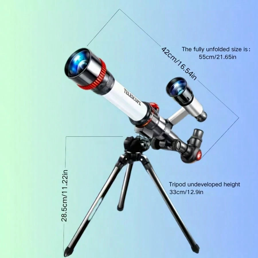 1pc Entry-Level Astronomical Telescope, High-Transmittance Optical Glass Material, Tech-Inspired Minimalist Design, Suitable For Student Astronomy Enlightenment, Family Outdoor Stargazing, Holiday Gif