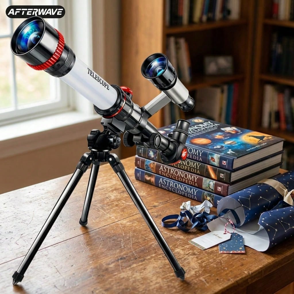 1pc Entry-Level Astronomical Telescope, High-Transmittance Optical Glass Material, Tech-Inspired Minimalist Design, Suitable For Student Astronomy Enlightenment, Family Outdoor Stargazing, Holiday Gif