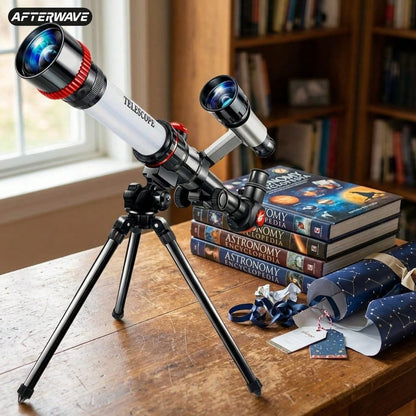1pc Entry-Level Astronomical Telescope, High-Transmittance Optical Glass Material, Tech-Inspired Minimalist Design, Suitable For Student Astronomy Enlightenment, Family Outdoor Stargazing, Holiday Gif