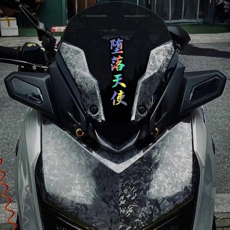 1pc Fallen Angel Japanese JDM Car Sticker, Vinyl Waterproof Sun-Proof, Motorcycle Sticker, Suitable For Car Body, Rear Glass, DIY Motorcycle Fuel Tank, Front Fairing And Window Decoration