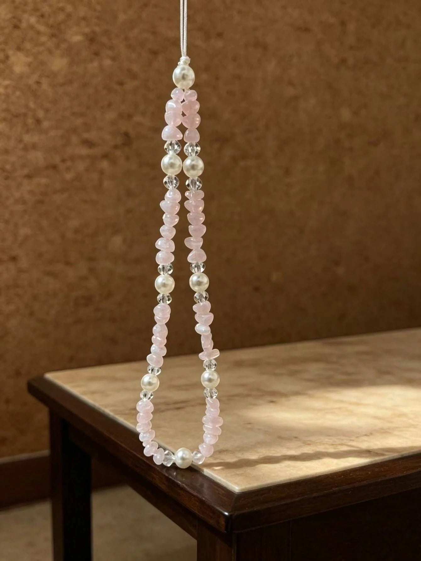 1pc Faux Pearl Decor Beaded Phone Lanyard, Gift Suitable For Mother, Family, Friends, Birthday, Holiday, Phone Pendant, Phone Strap