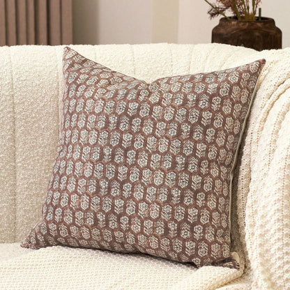 1pc Floral Pillowcase, Neutral Color Farmhouse Style Living Room Throw Pillow Cover, Decorative Cushion Cover, Sofa Pillowcase, Suitable For Living Room, Sofa, Bed, Bedroom And Other Scenes