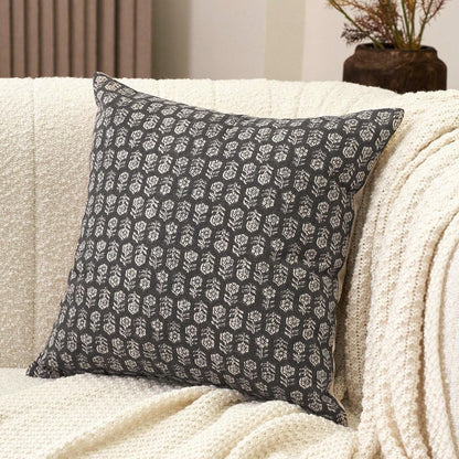 1pc Floral Pillowcase, Neutral Color Farmhouse Style Living Room Throw Pillow Cover, Decorative Cushion Cover, Sofa Pillowcase, Suitable For Living Room, Sofa, Bed, Bedroom And Other Scenes