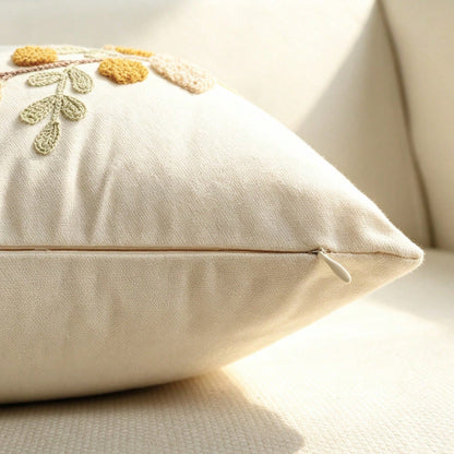 1pc Garland Fall Throw Pillow Covers Embroidery Autumn Thanksgiving Leaf Maple Leaves Decorative Cushion Cases Decor Home Decorations For Couch Patio Furniture Bed Room Livingroom Sofa Porch