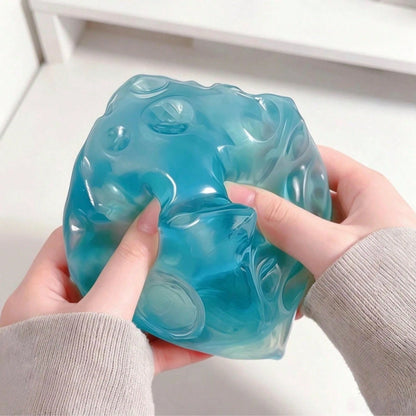 1pc Giant Cheese High-Quality Stress Relief Toy, Cheese Jelly Texture Squeeze Toy, Slow Rebound Desktop Ornament, Relieve Stress, Suitable For Holiday Gifts, Birthday Gifts, Party Gifts, Soft Squeeze